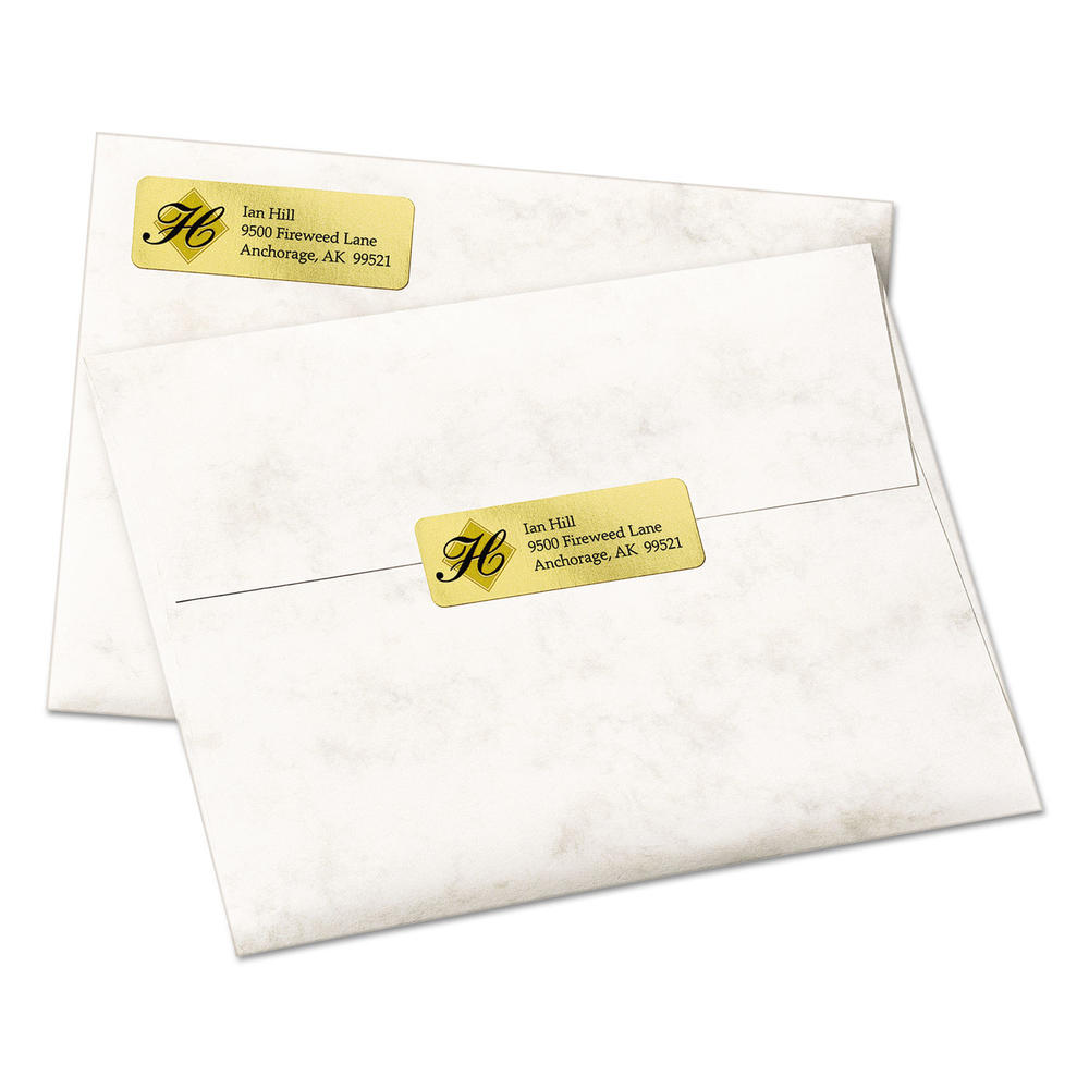 Avery AVE8987  Foil Mailing Labels, 3/4 x 2 1/4, Gold, 300/Pack