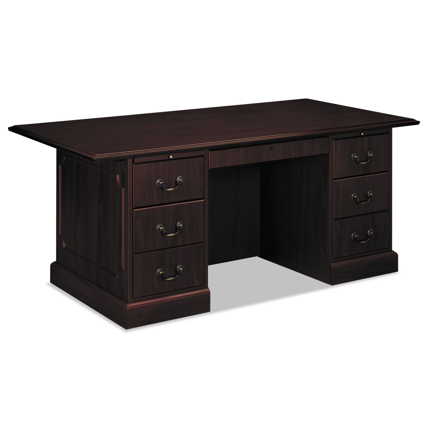 HON HON94271NN 94000 Series Double Pedestal Desk, 72w x 36d x 29-1/2h, Mahogany