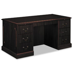 HON COMPANY H94251.NN HON® 94000 Series Double Pedestal Desk, 60" X 30" X 29.5", Mahogany H94251.NN