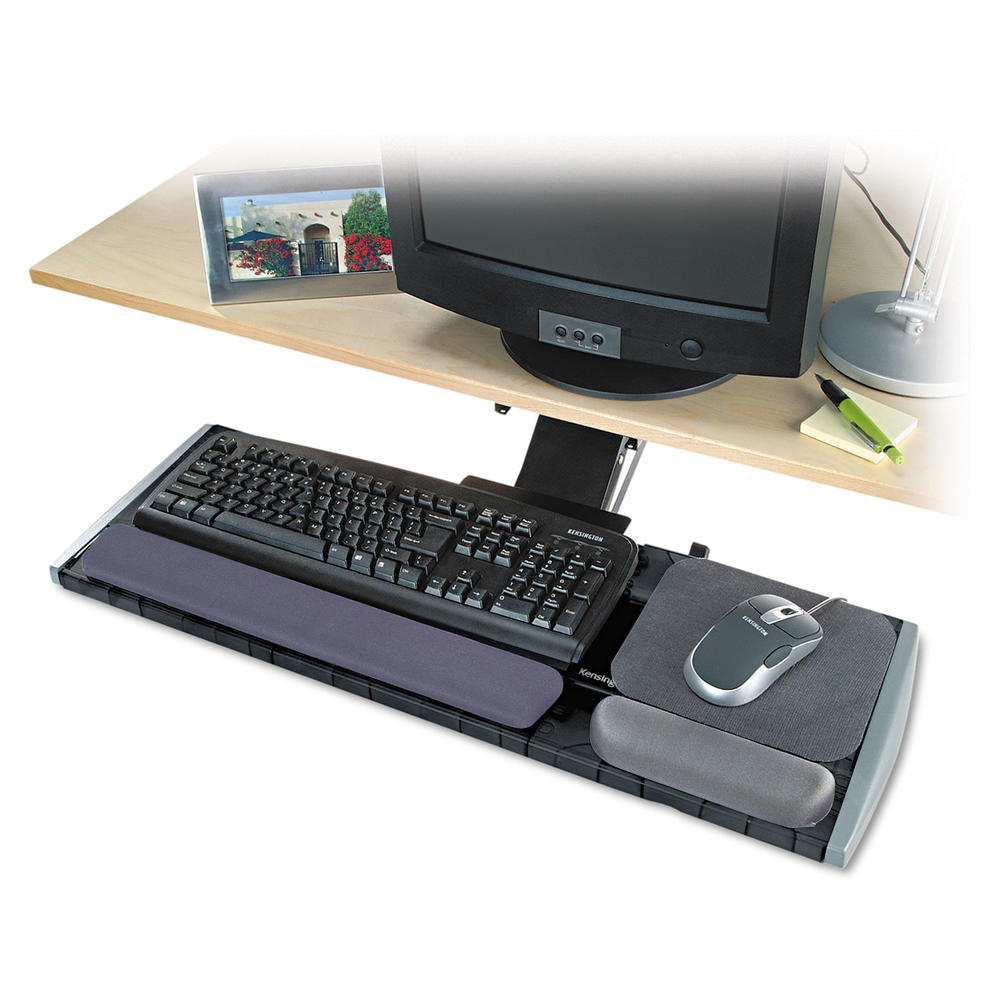 Kensington KMW60718 Adjustable Keyboard Platform with SmartFit System, 21-1/4w x 10d, Black