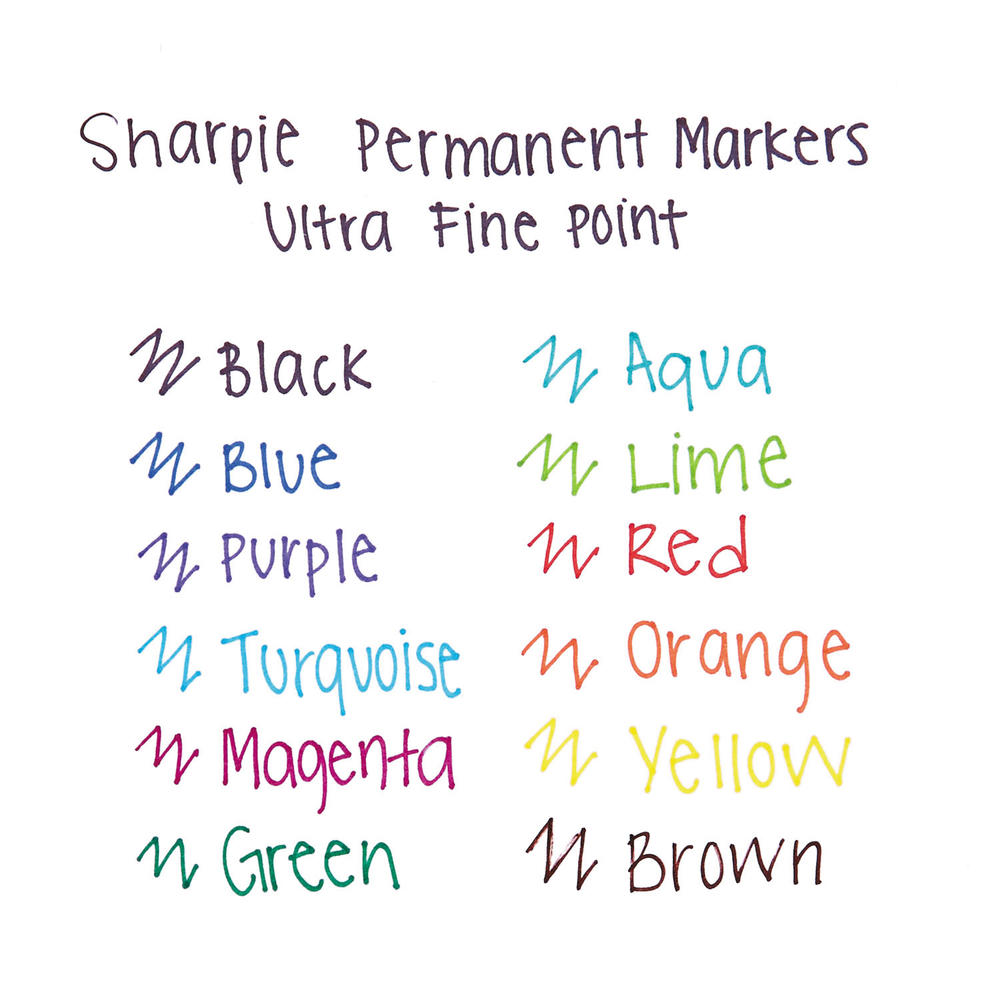 Sharpie SAN37003  Permanent Markers, Ultra Fine Point, Blue, Dozen