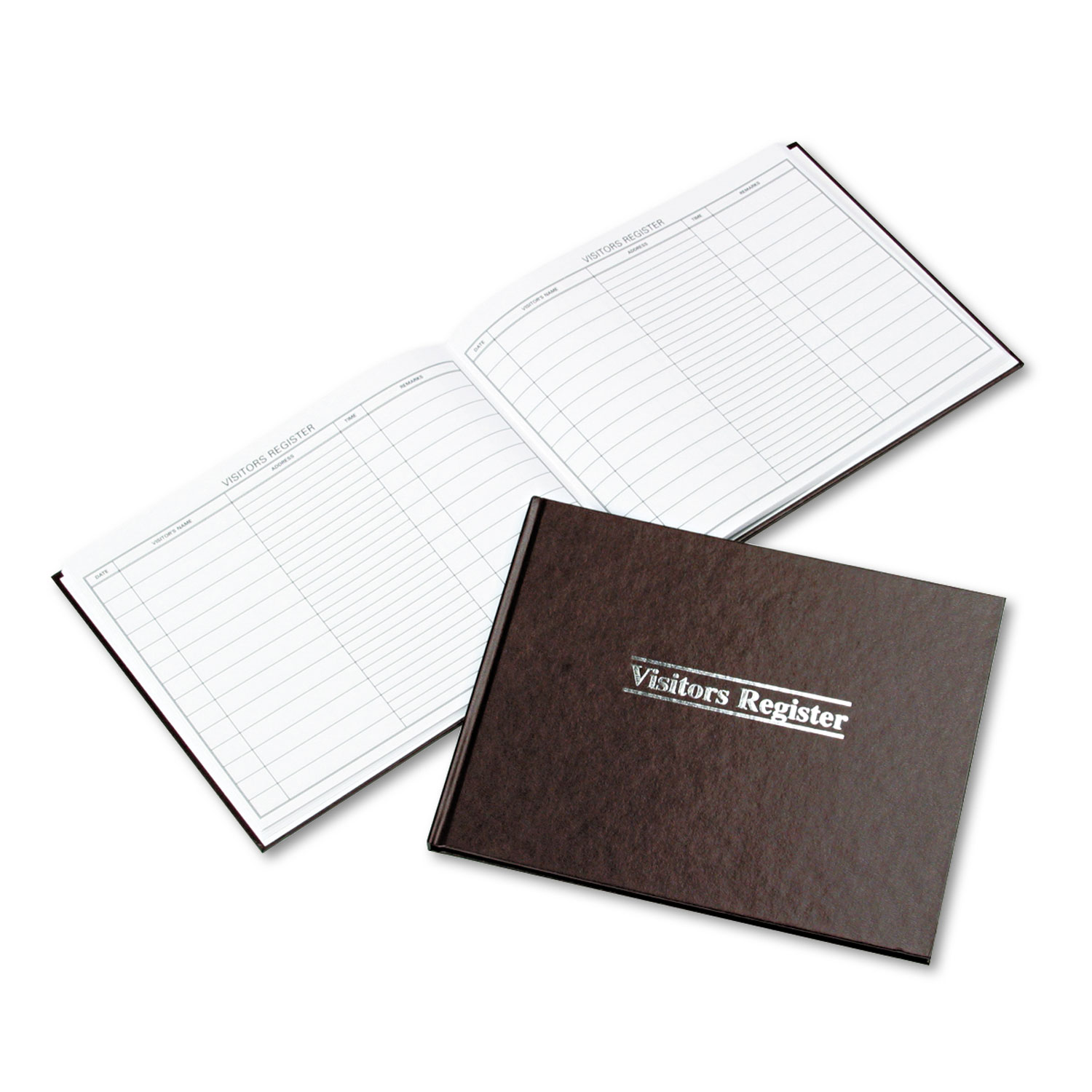Wilson Jones WLJS490 Visitor Register Book, Red Hardcover, 112 Ruled