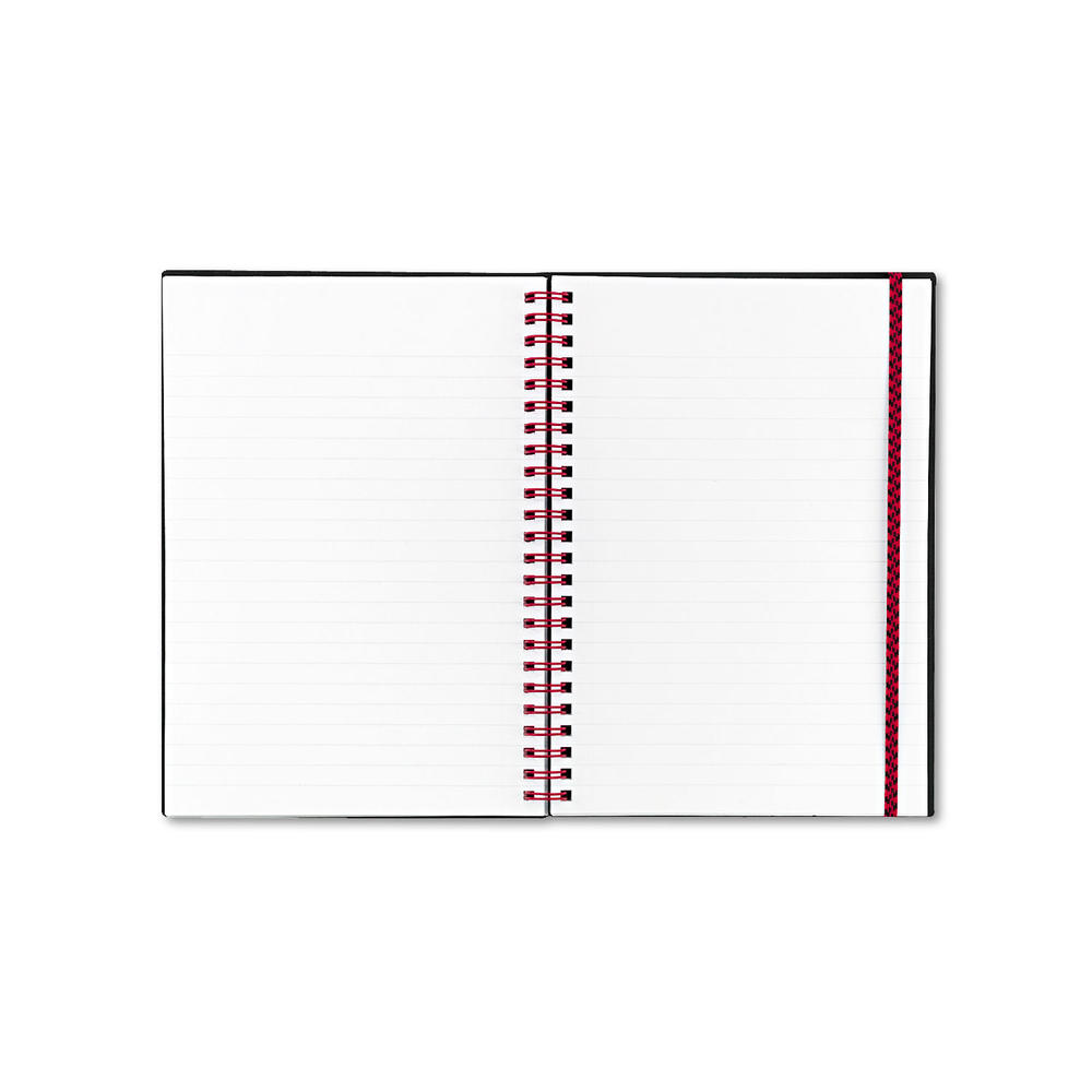 Black n' Red JDKC67009 Twin Wire Poly Cover Notebook, Legal Rule, 8 1/4 x 5 5/8, White, 70 Sheets