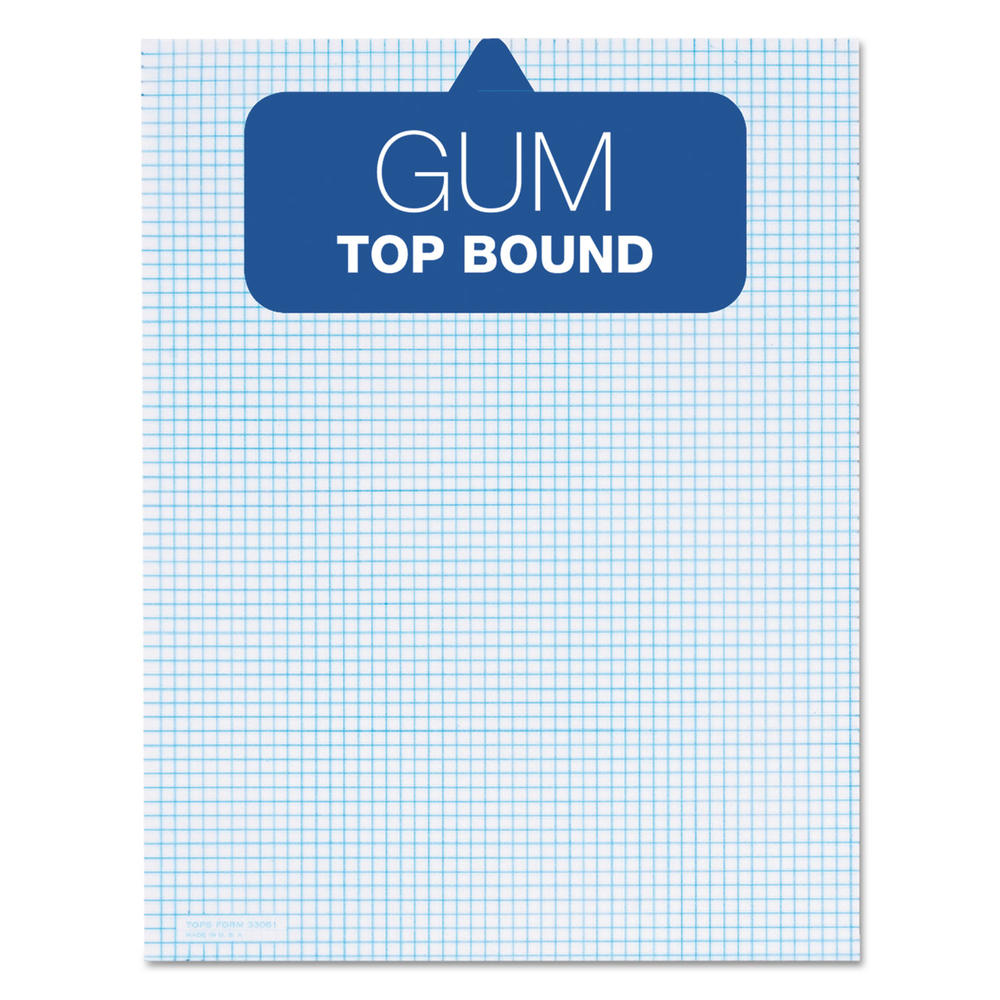 TOPS TOP33051 Quadrille Pads, 5 Squares/Inch, 8 1/2 x 11, White, 50 Sheets