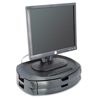 Kantek Ktkms200b Lcd Monitor Stand With 2 Drawers 18 X 12 1 2 X 5