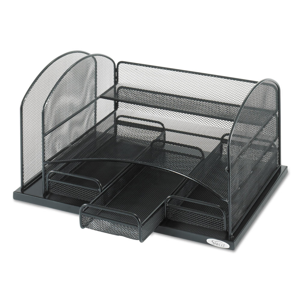 Safco SAF3252BL Three Drawer Organizer, Steel, 16 x 11 1/2 x 8 1/4, Black