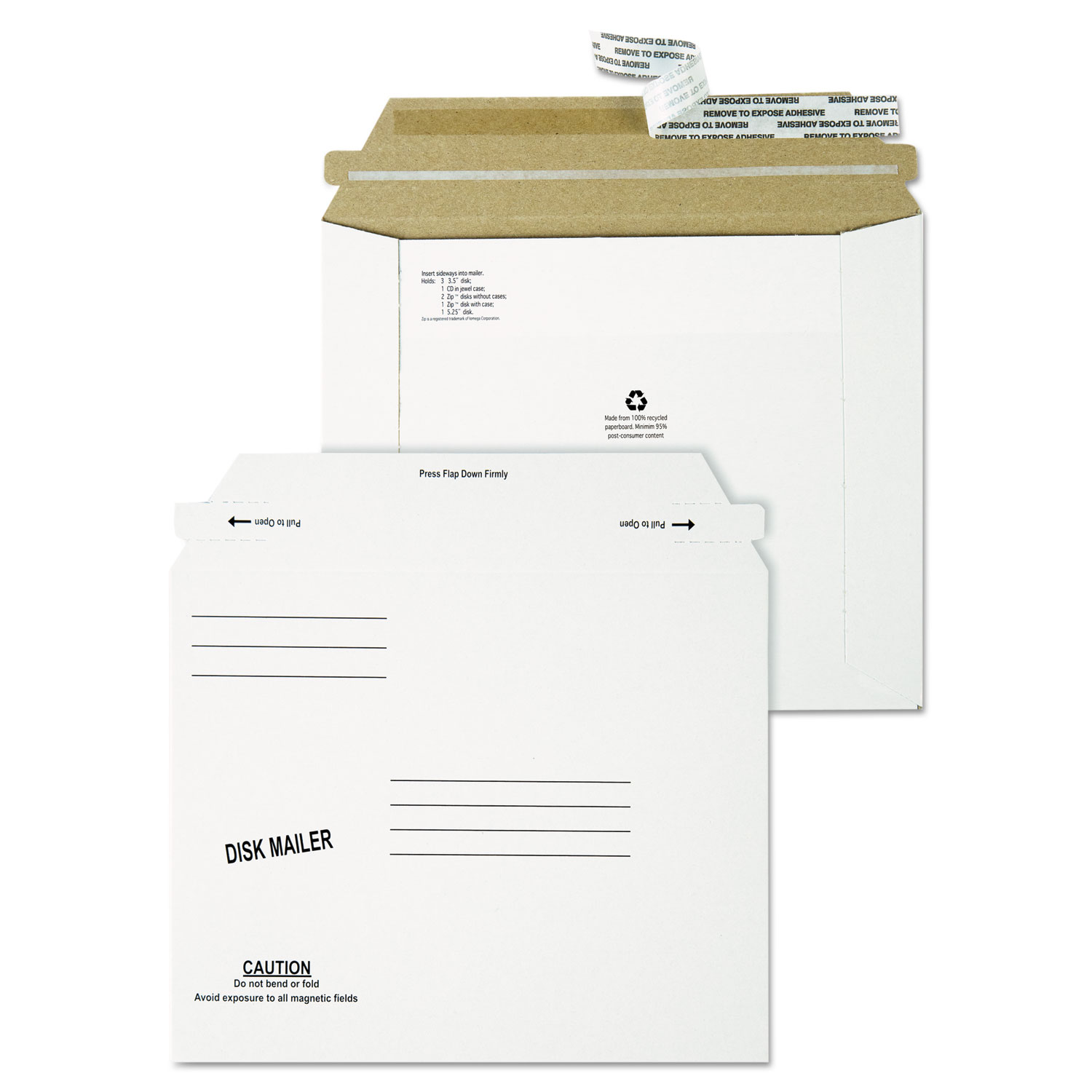Quality Park QUA64117 Recycled Redi Strip Economy Disk Mailer, 7 1/2 x 6 1/16, White, 100/Carton Quality Park QUA64117 Recycled Redi Strip Economy Disk Mailer, 7 1/2 x 6 1/16, White, 100/Carton