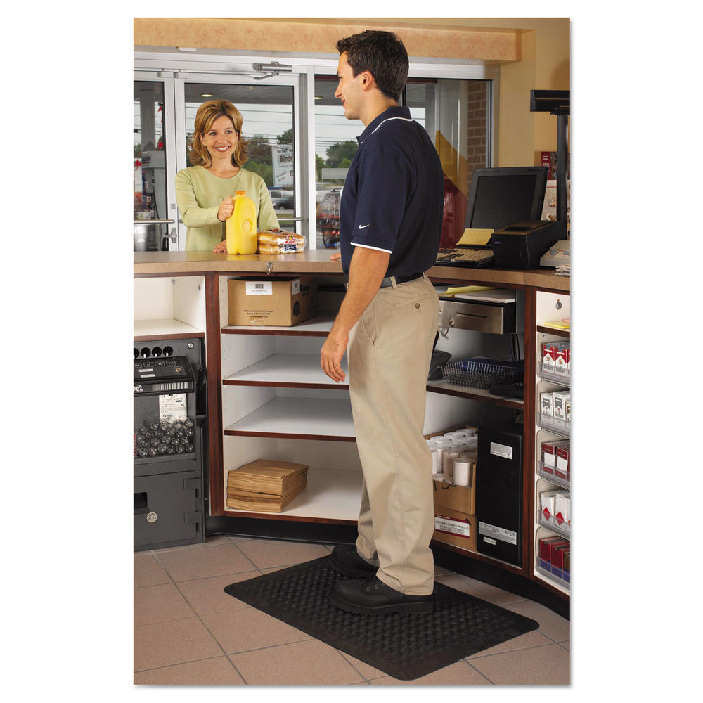 Guardian Mats Flex Step Rubber AntiFatigue Mat, Polypropylene, 24 x 36