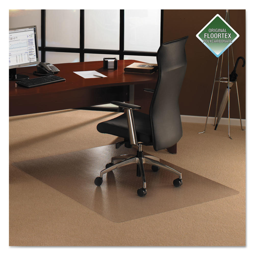 Floortex Cleartex Ultimat Polycarbonate Chair Mat for Low/Medium Pile Carpet, 35 x 47