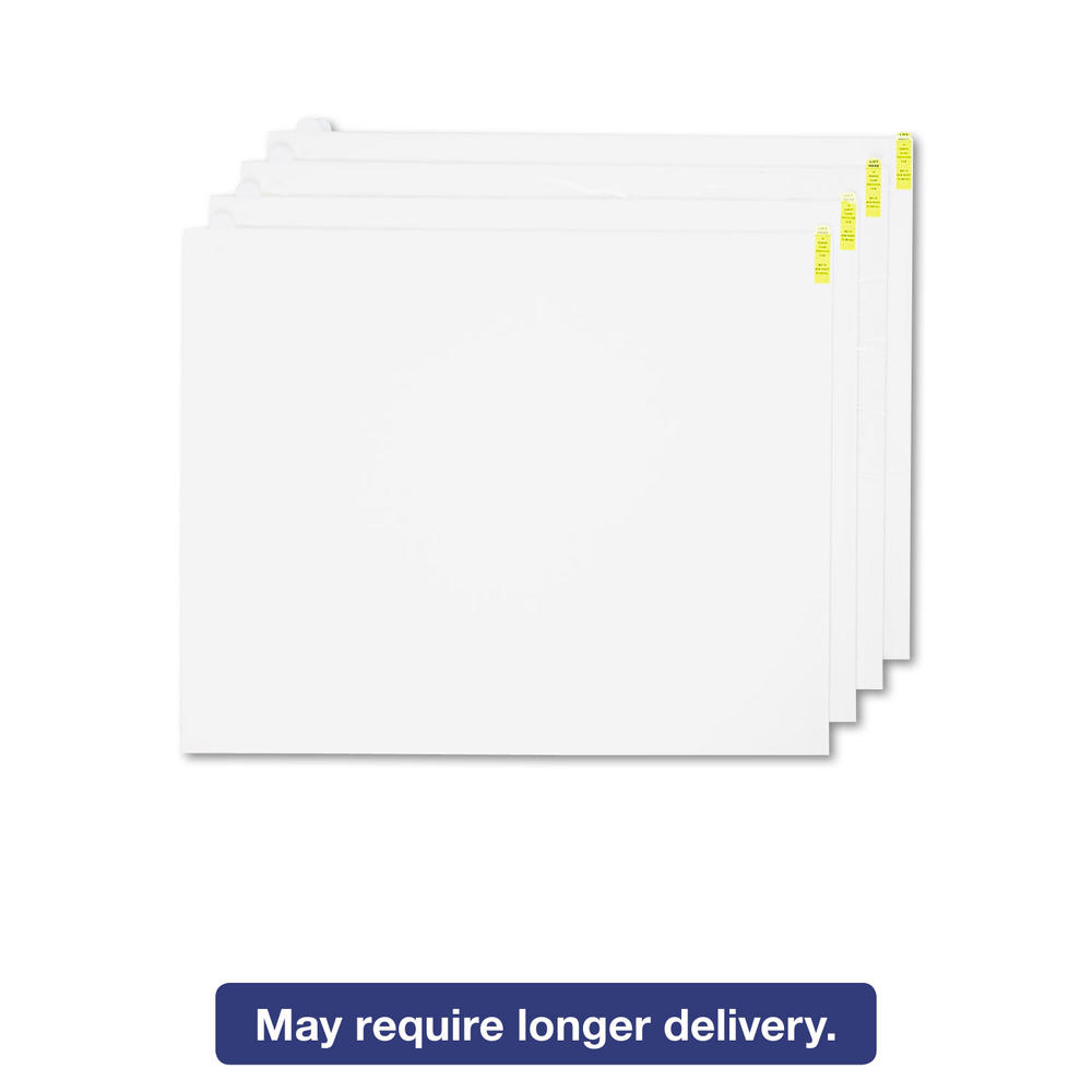 Crown Walk-N-Clean Mat 60-Sheet Refill Pad, 30w x 24h, 4/Carton, White