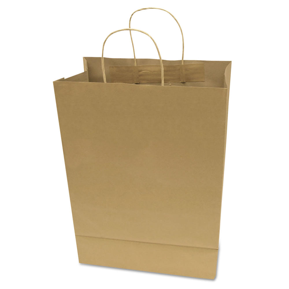 Cosco COS091565 Premium Small Brown Paper Shopping Bag, 50/Box
