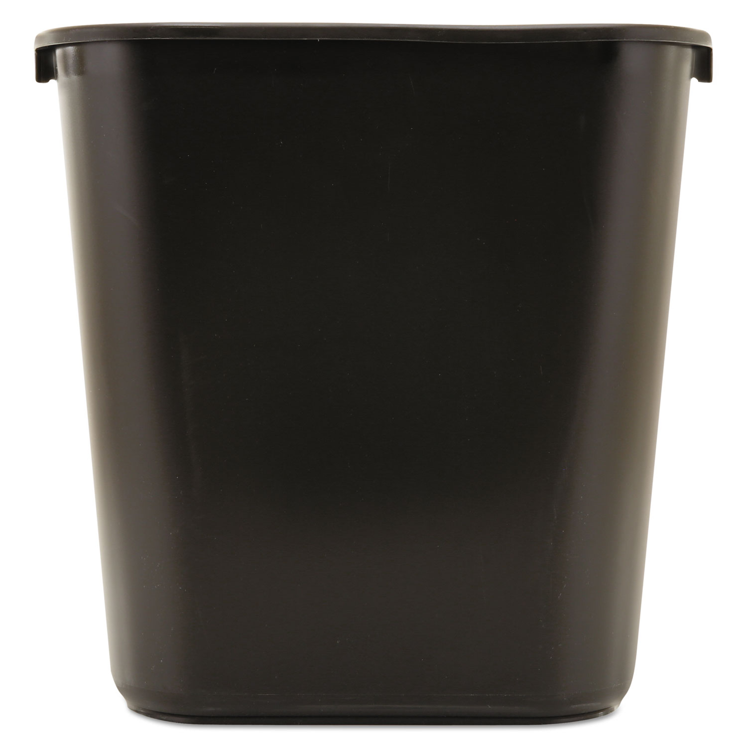 Rubbermaid RCP295600BK Commercial Deskside Plastic Wastebasket, Rectangular, 7 gal, Black