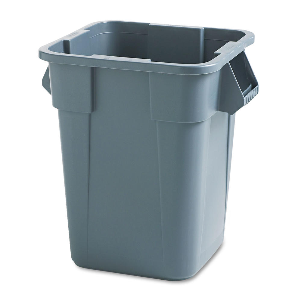 Rubbermaid RCP353600GY Commercial Brute Container, Square, Polyethylene, 40gal, Gray