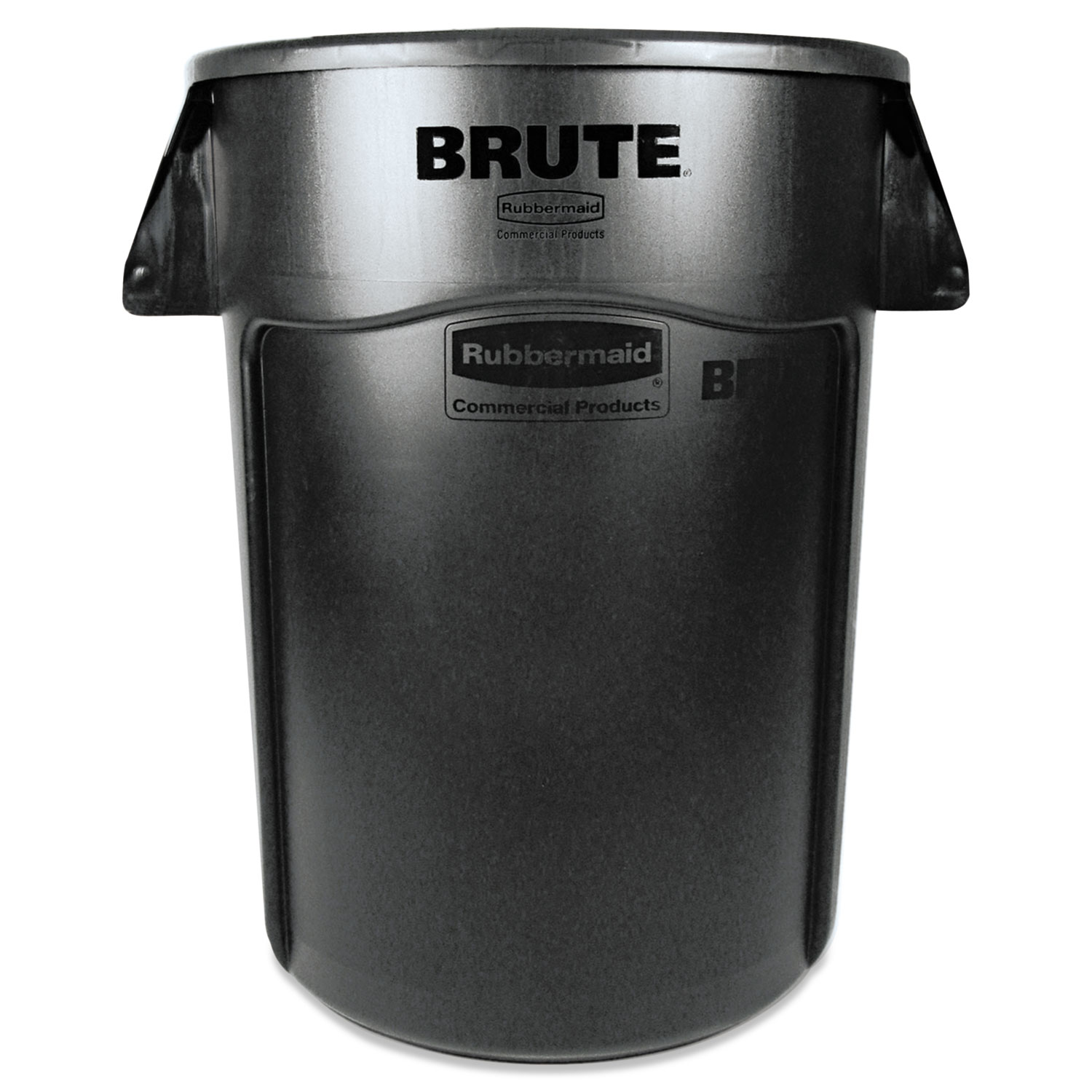Rubbermaid RCP264360BK Commercial Brute Vented Trash Receptacle, Round, 44 gal, Black