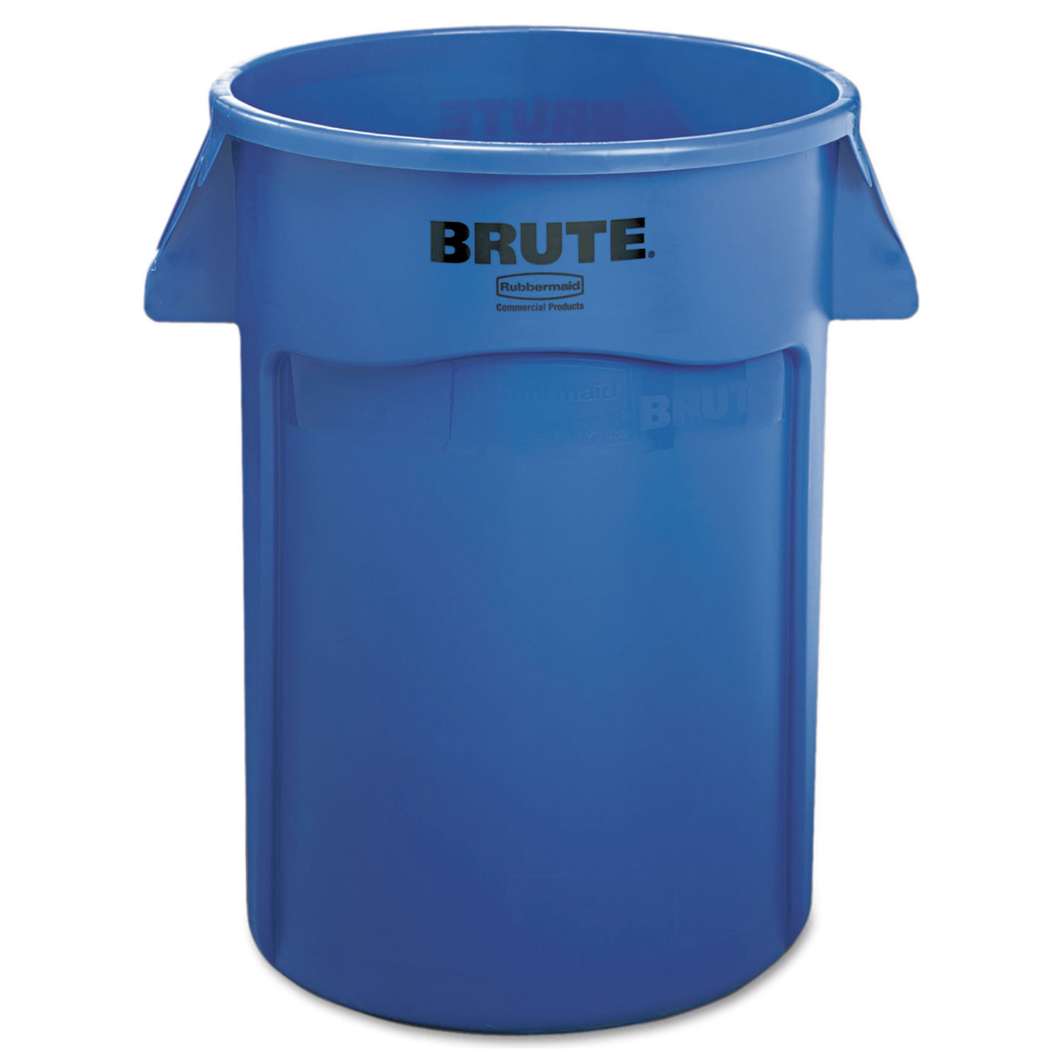 Rubbermaid RCP264360BE Commercial Brute Vented Trash Receptacle, Round, 44 gal, Blue