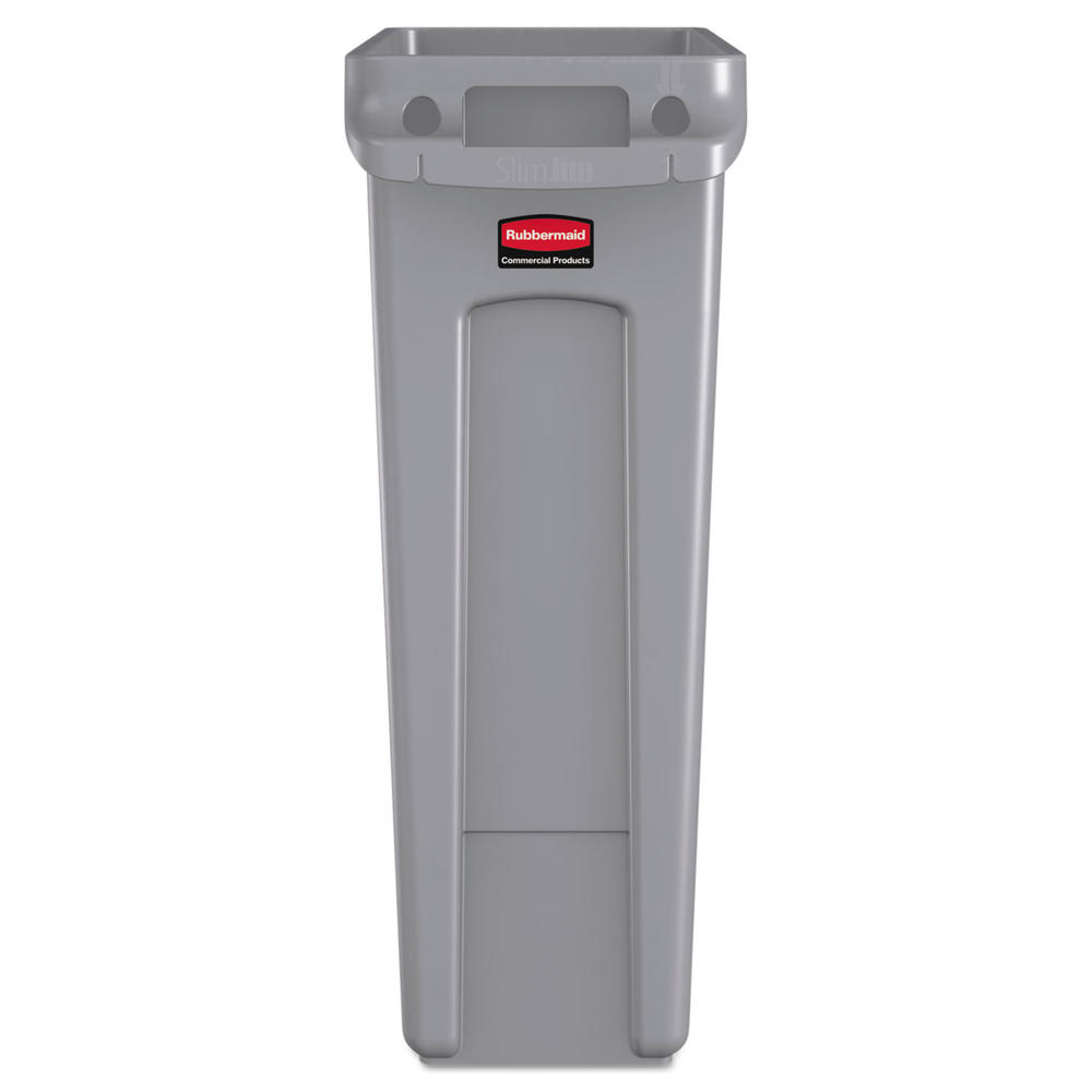 Rubbermaid RCP267360BK Commercial Swing Top Lid for Slim Jim Waste Containers, 11 3/8 x 20 3/8, Plastic, Black