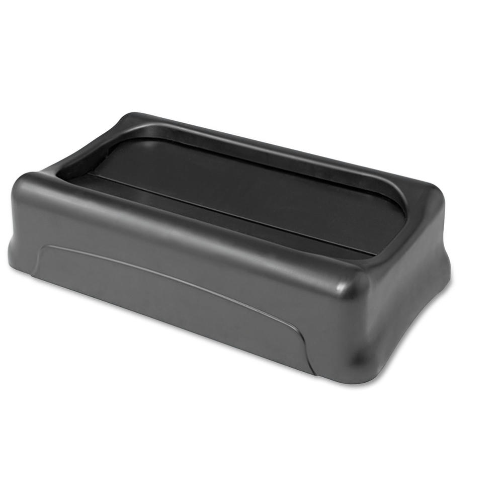 Rubbermaid RCP267360BK Commercial Swing Top Lid for Slim Jim Waste Containers, 11 3/8 x 20 3/8, Plastic, Black