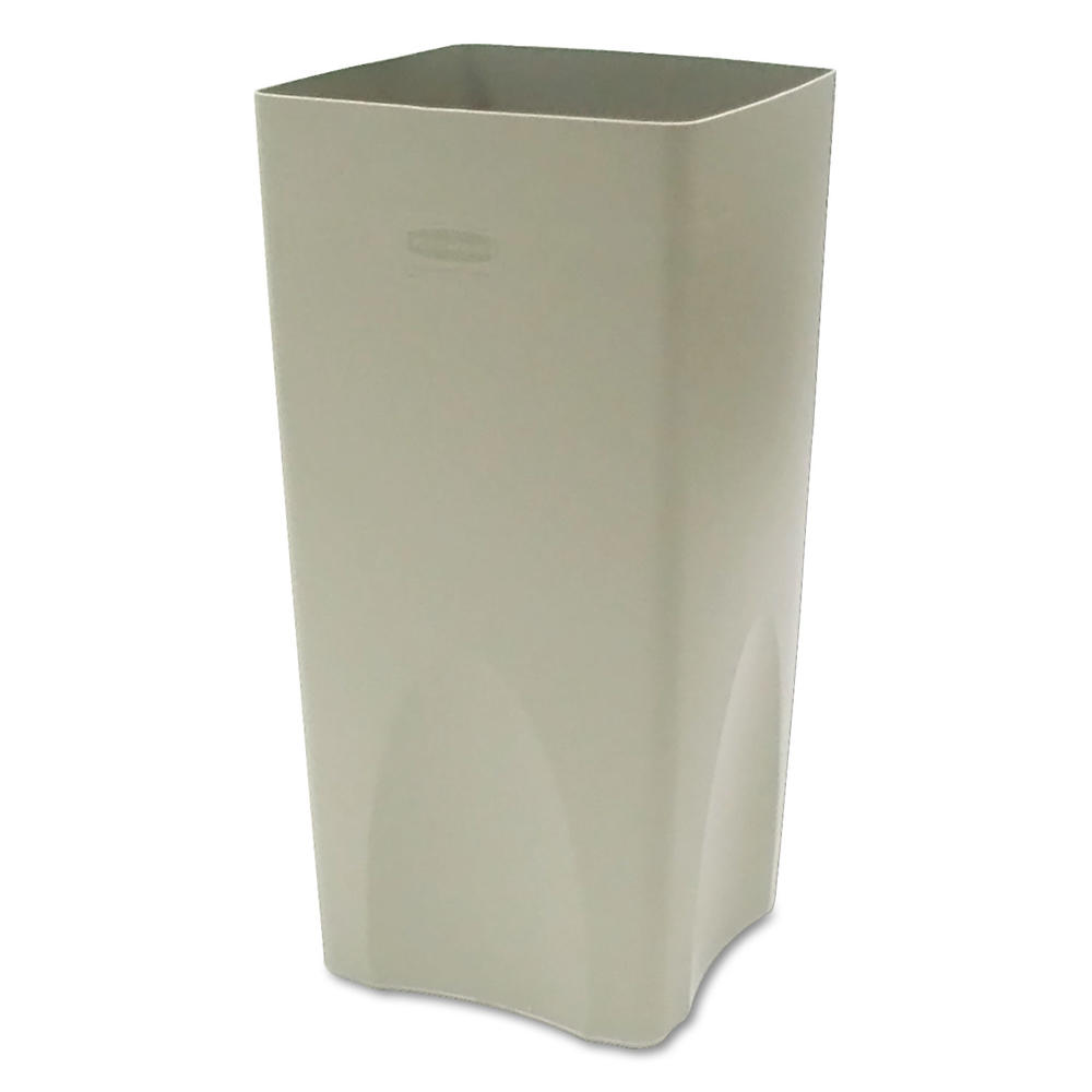 Rubbermaid RCP356300BG Commercial Plaza Waste Container Rigid Liner, Square, Plastic, 19gal, Beige
