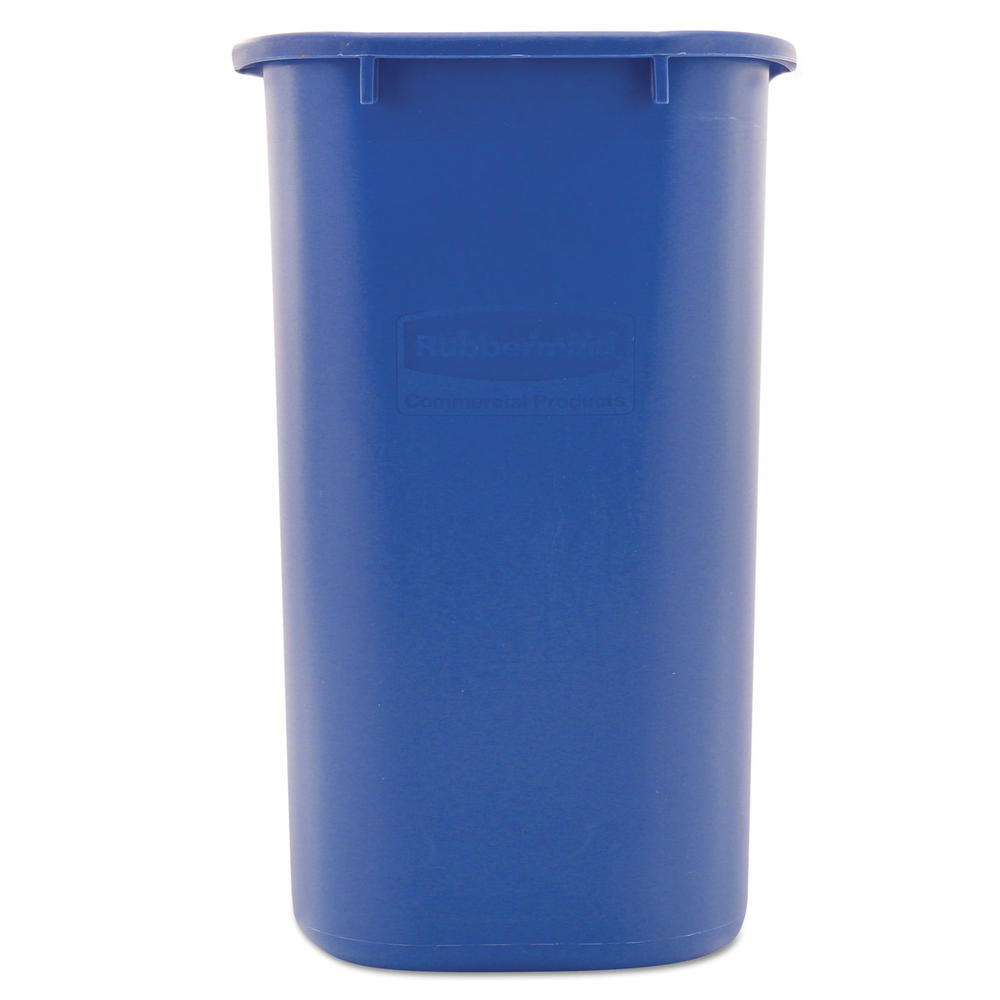 Rubbermaid RCP356973BE Commercial Untouchable Recycling Container, Square, Plastic, 23gal, Blue