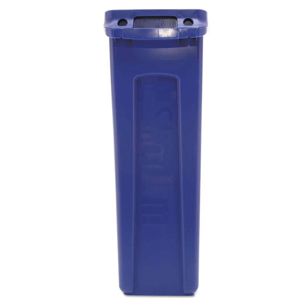 Rubbermaid RCP269288BE Commercial Lid for Slim Jim Bottle Recycling Container, 20 3/8 x 11 3/8, Blue