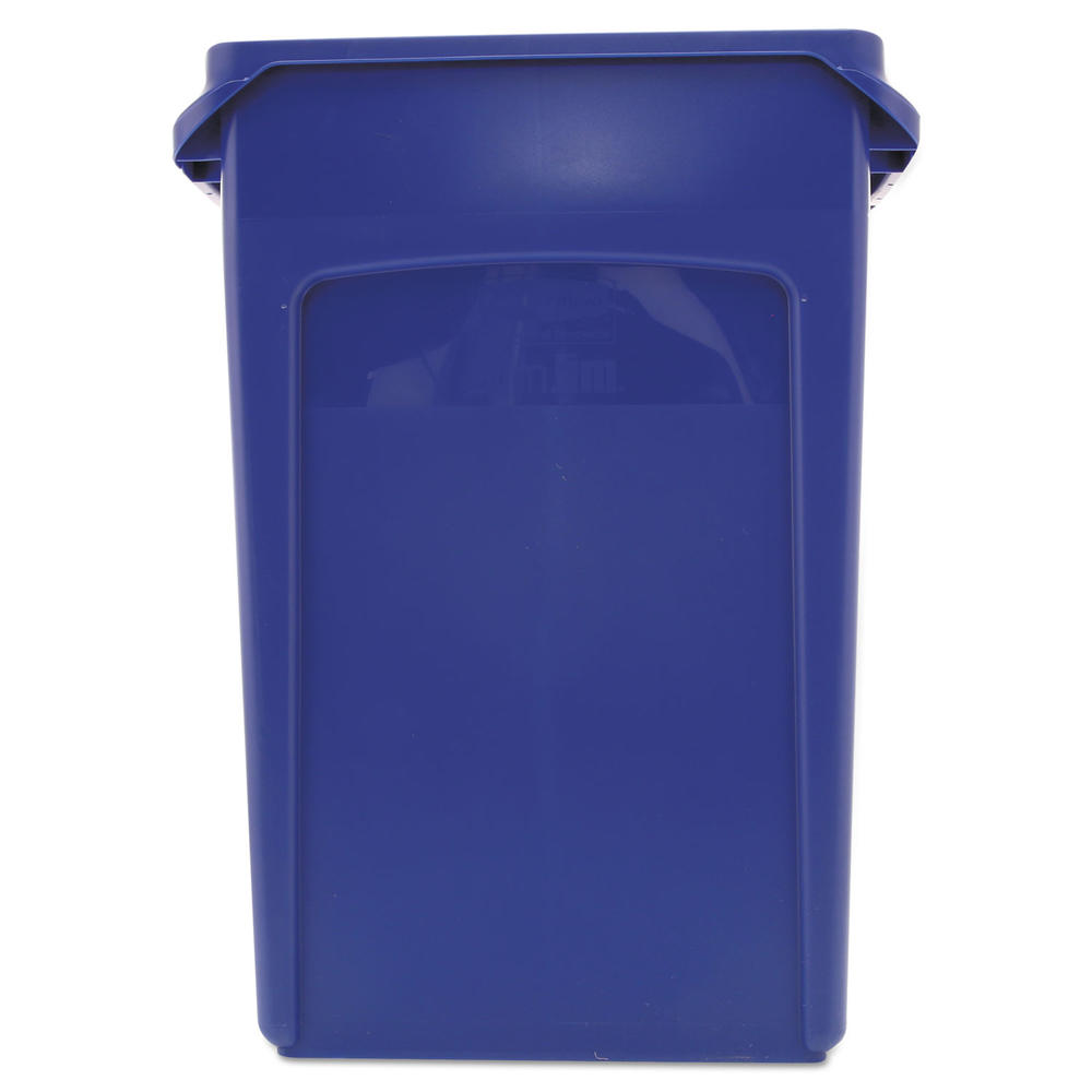 Rubbermaid RCP269288BE Commercial Lid for Slim Jim Bottle Recycling Container, 20 3/8 x 11 3/8, Blue