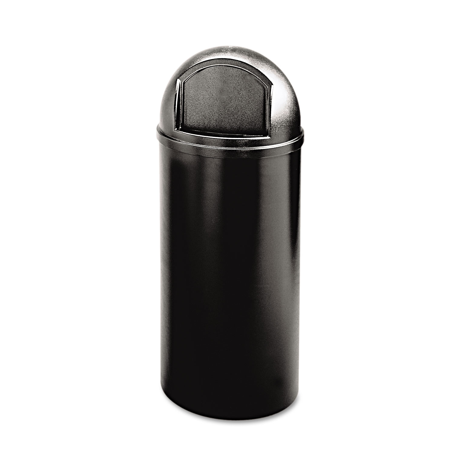 Rubbermaid RCP817088BK Commercial Marshal Classic Container, Round, Polyethylene, 25gal, Black