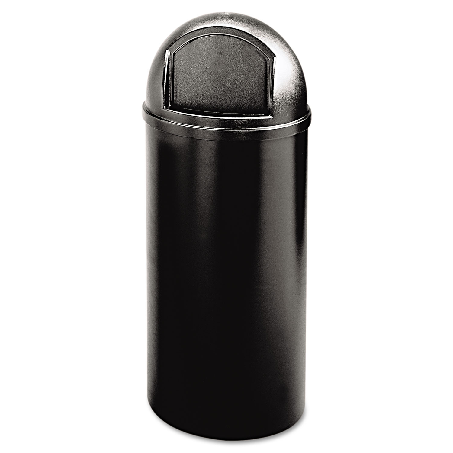 Rubbermaid RCP816088BK Commercial Marshal Classic Container, Round, Polyethylene, 15gal, Black