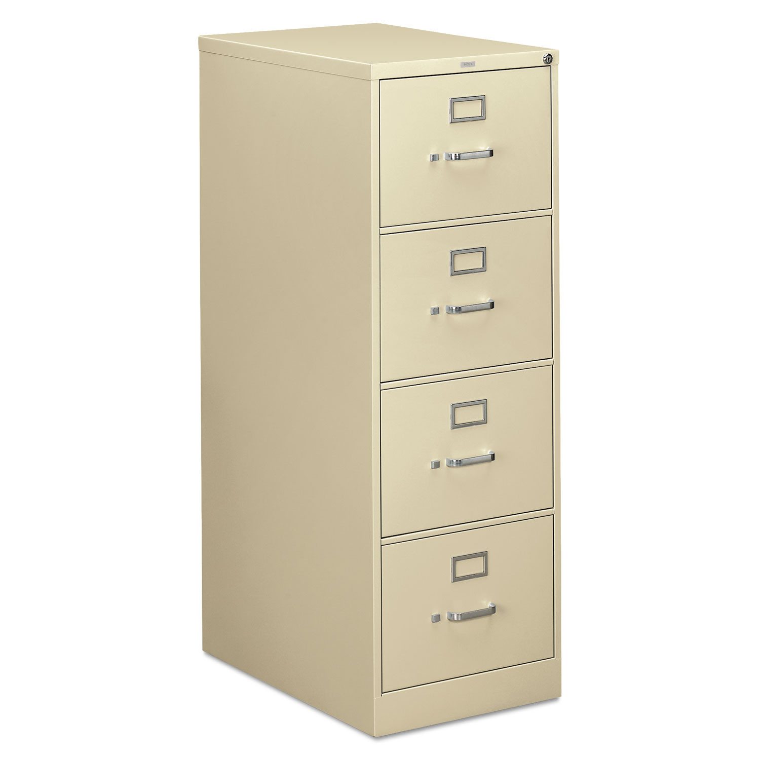 HON 310 Series Four-Drawer, Full-Suspension File, Legal, 26-1/2d, Putty