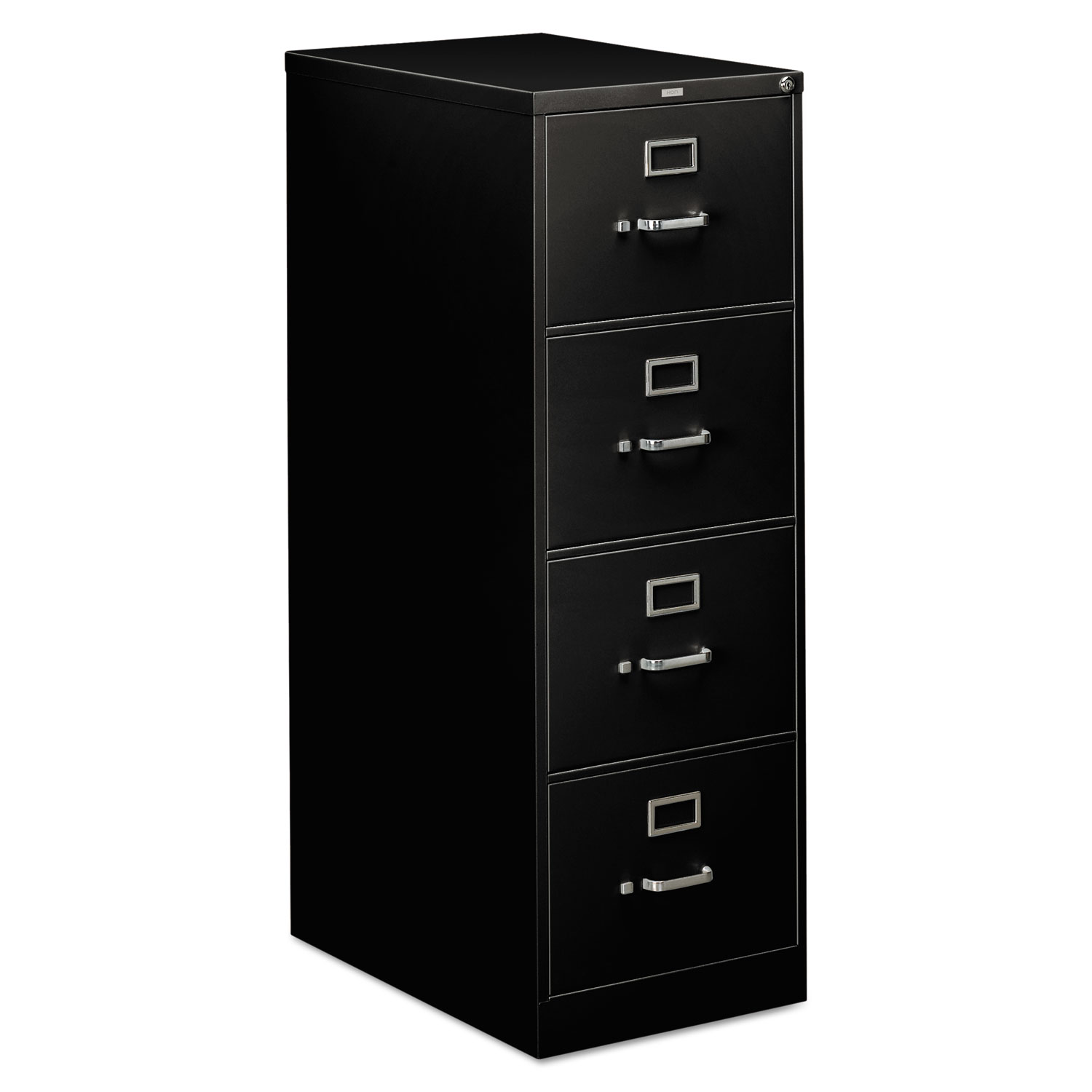 HON 310 Series FourDrawer, FullSuspension File, Legal, 261/2d, Black