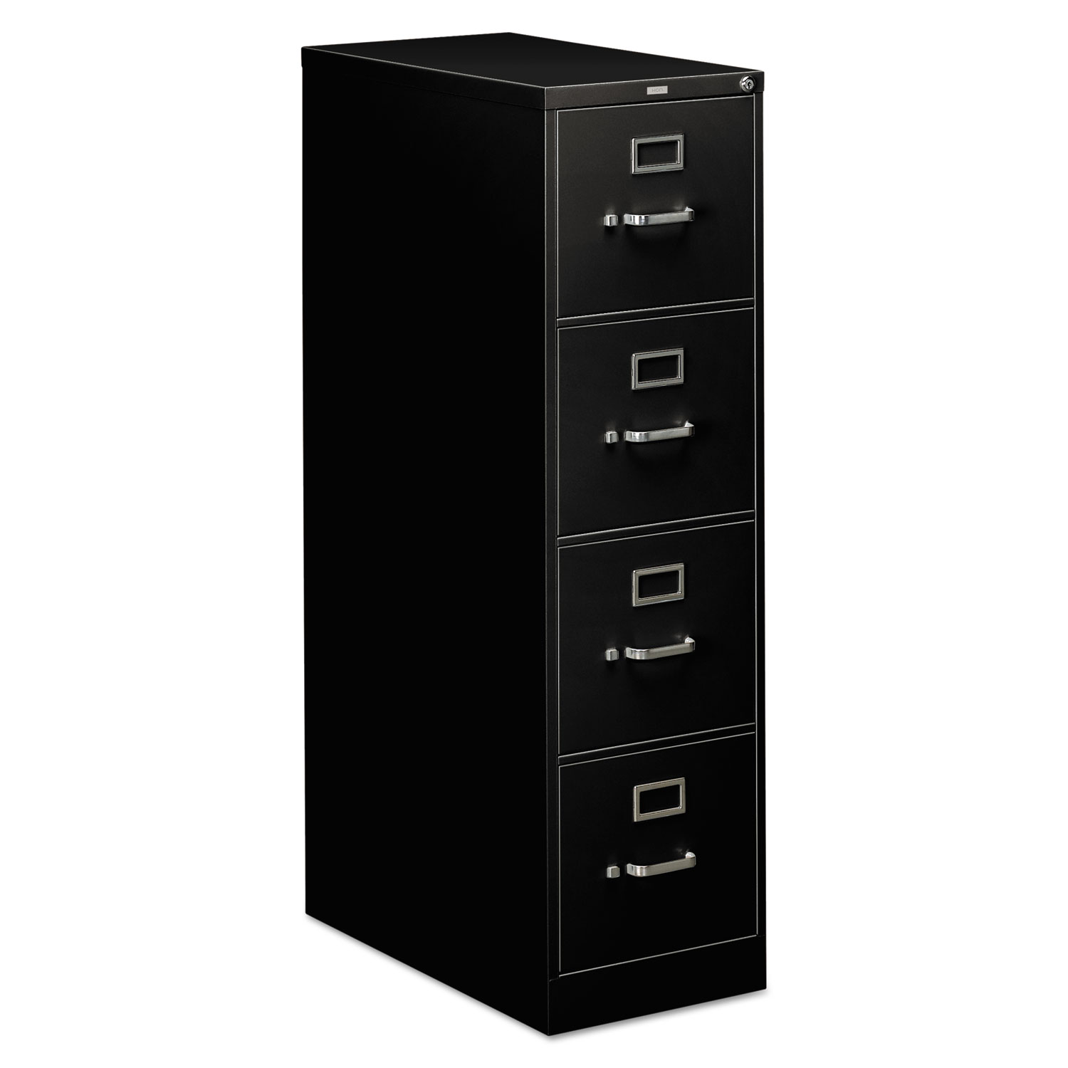 HON 310 Series Four-Drawer, Full-Suspension File, Letter, 26-1/2d, Black