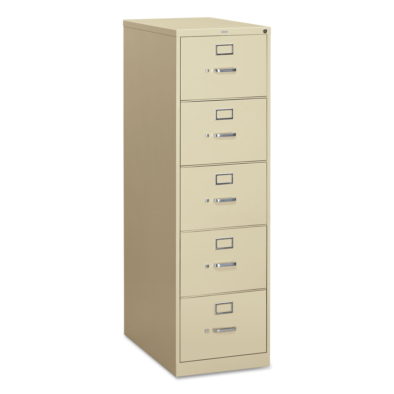 HON 310 Series Five-Drawer, Full-Suspension File, Legal, 26-1/2d, Putty