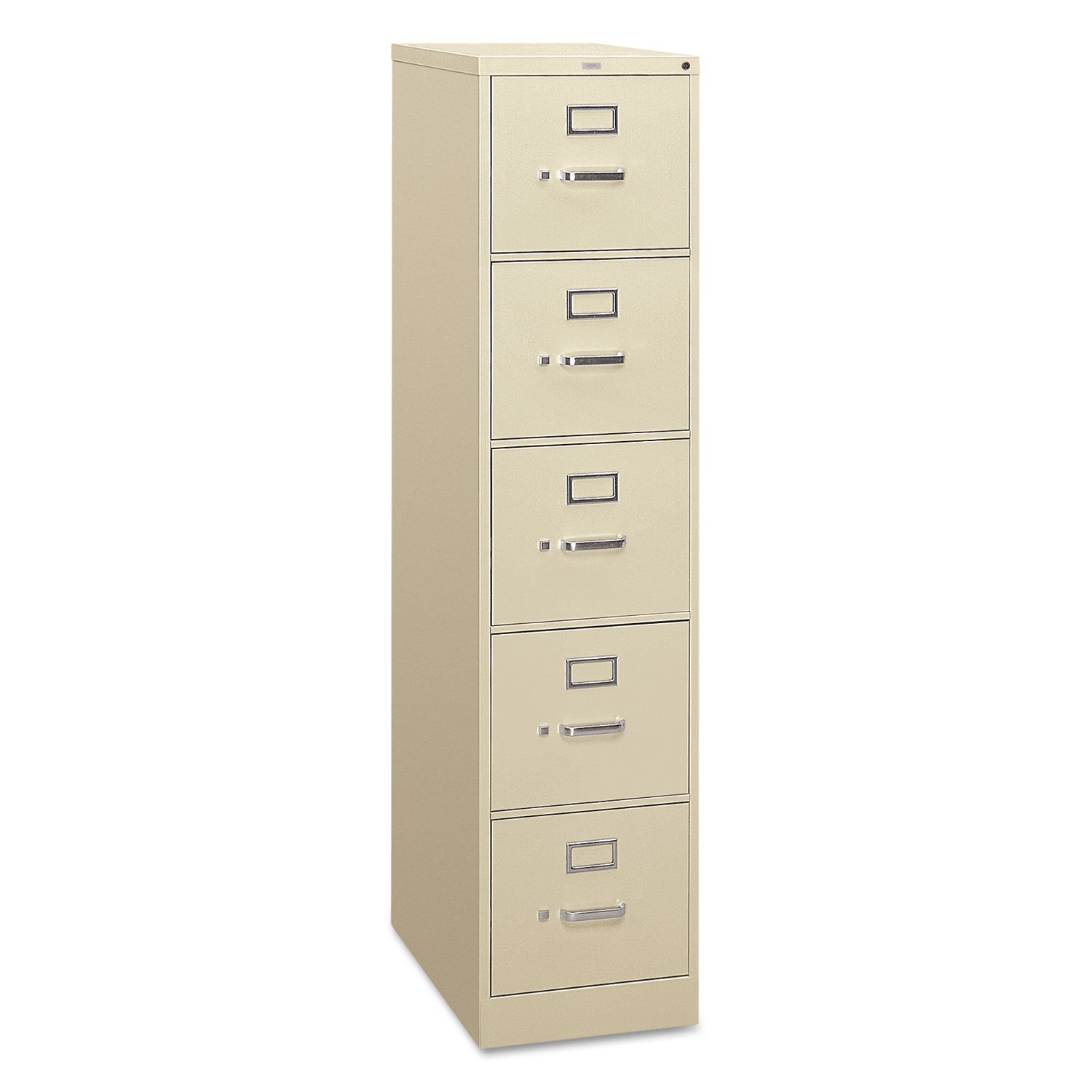 HON 310 Series Five-Drawer, Full-Suspension File, Letter, 26-1/2d, Putty