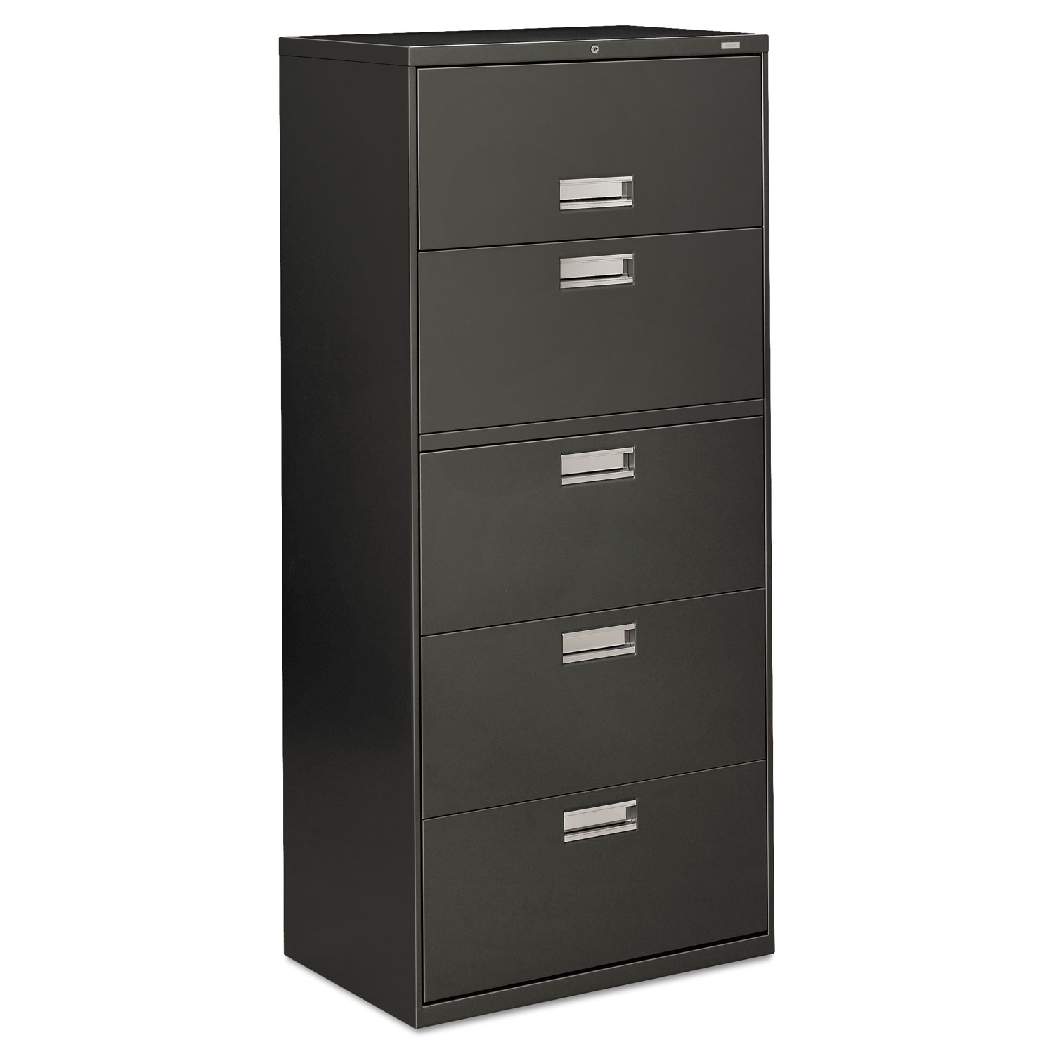 HON 600 Series Five-Drawer Lateral File, 30w x 19-1/4d, Charcoal