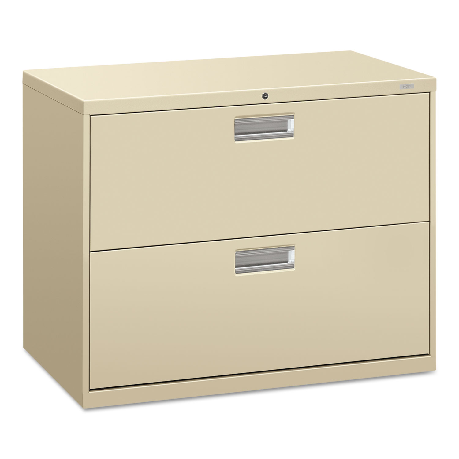 HON 600 Series Two-Drawer Lateral File, 36w x 19-1/4d, Putty