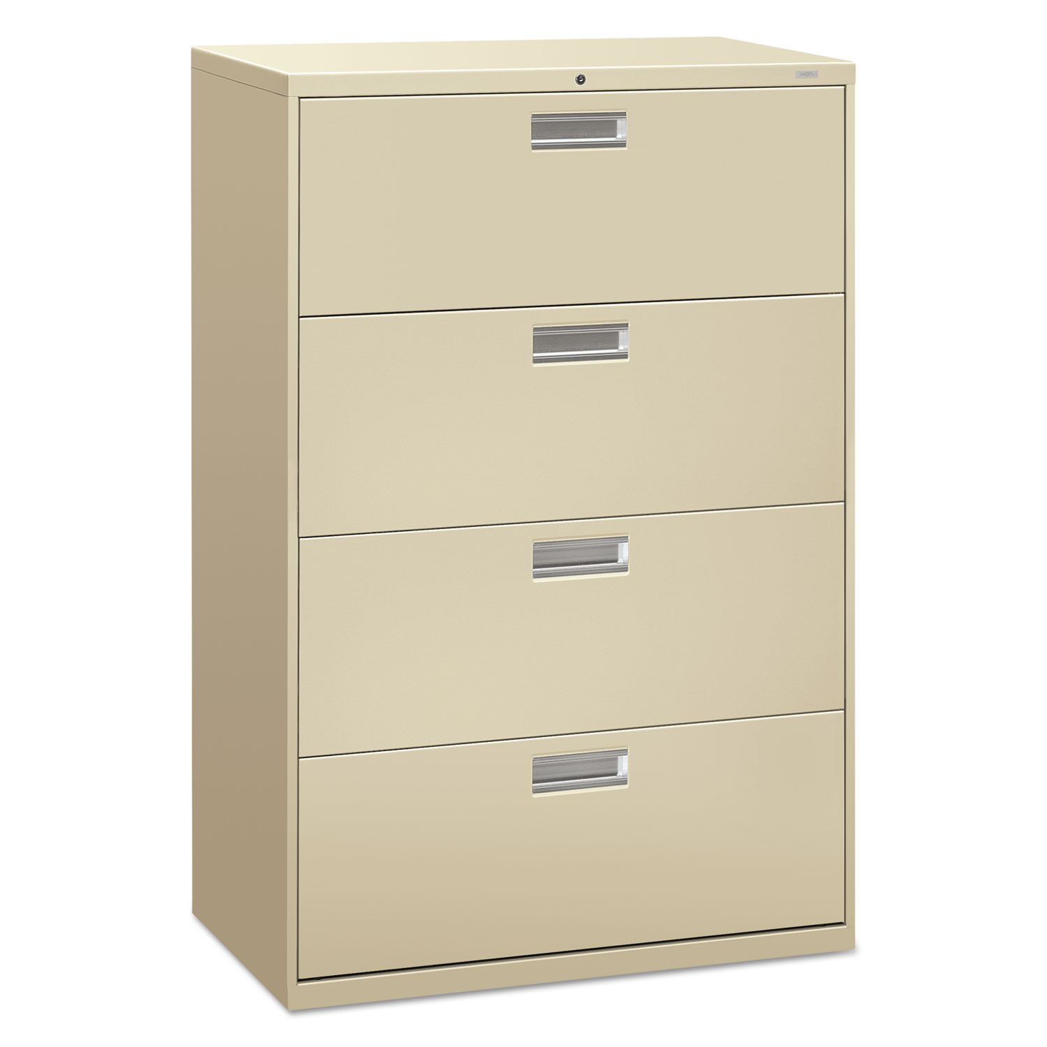 HON 600 Series Four-Drawer Lateral File, 36w x 19-1/4d, Putty