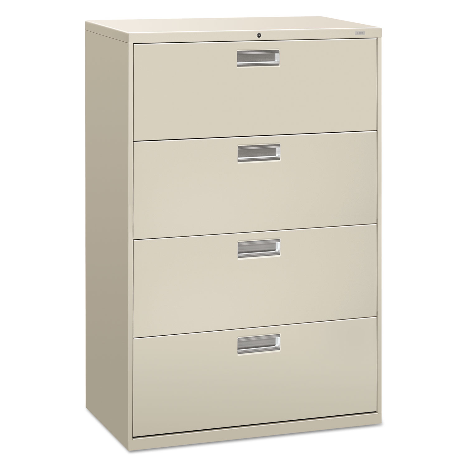 HON 600 Series Four-Drawer Lateral File, 36w x 19-1/4d, Light Gray