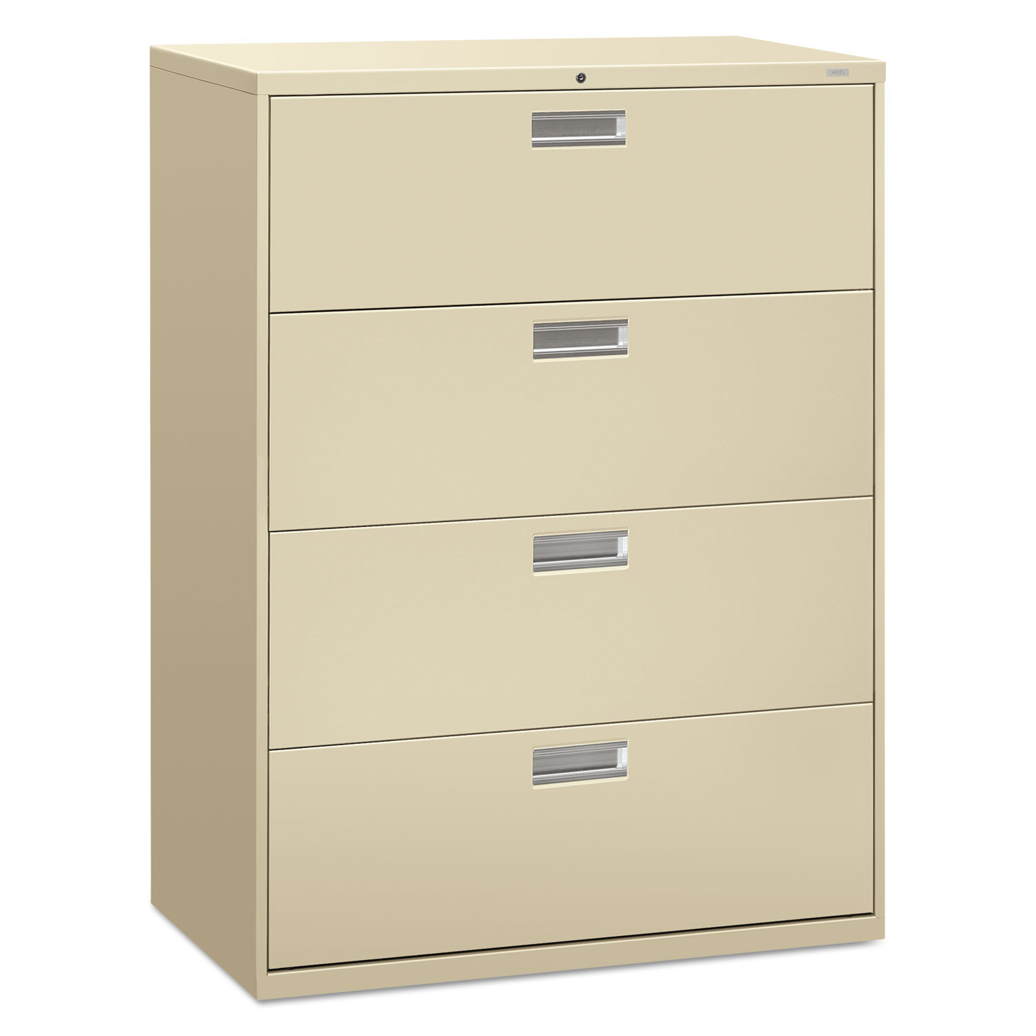HON 600 Series Four-Drawer Lateral File, 42w x 19-1/4d, Putty