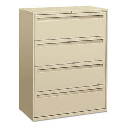 HON 794LL 700 Series 42 by 19-1/4-Inch 4-Drawer Lateral File, Putty