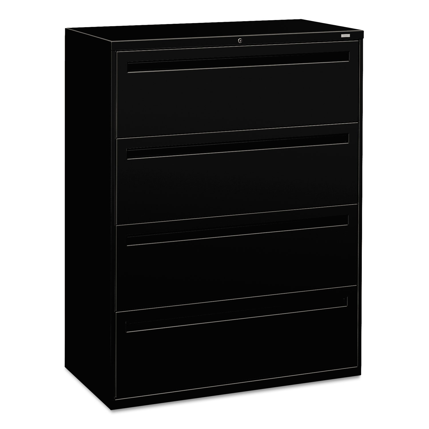 HON 700 Series Four-Drawer Lateral File, 42w x 19-1/4d, Black