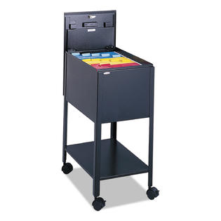 Safco Standard Locking Mobile Tub File Letter Size 13 1 2w X 19 1 4d X 28h Black