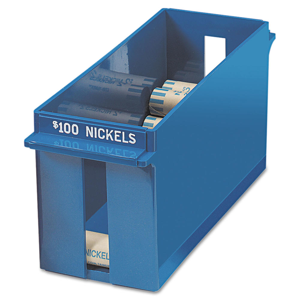 MMF Industries MMF212070508 Porta-Count System Extra-Capacity Rolled Coin Plastic Storage Tray, Blue