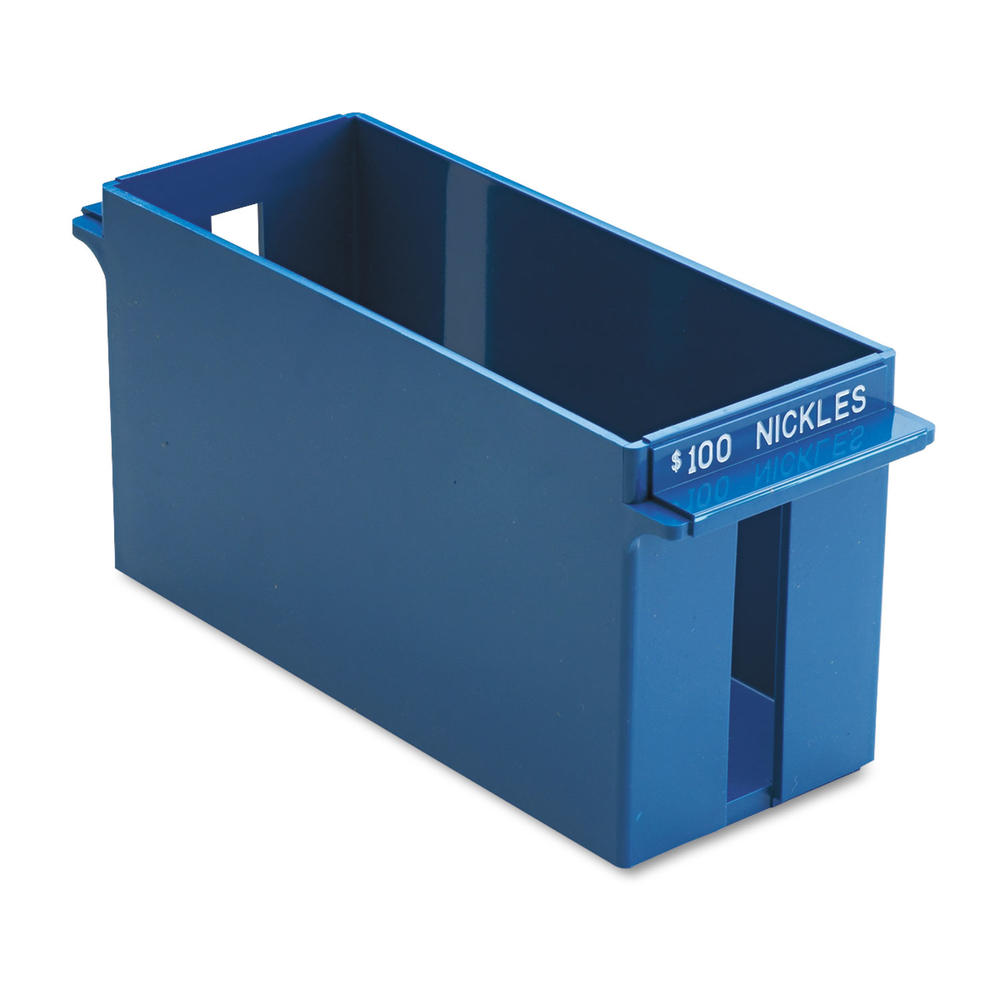 MMF Industries MMF212070508 Porta-Count System Extra-Capacity Rolled Coin Plastic Storage Tray, Blue