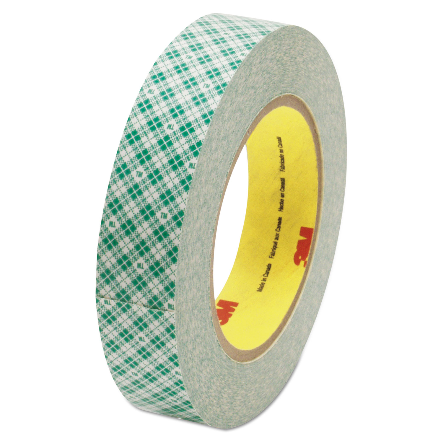 3M MMM410M Double-Coated Tissue Tape, 1" x 36yds, 3" Core, White