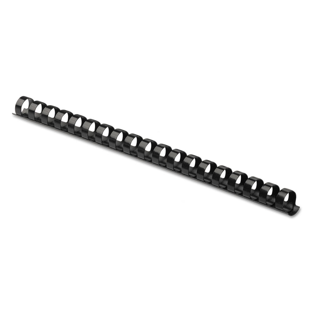 Fellowes FEL52323 Plastic Comb Bindings, 1/2" Diameter, 90 Sheet Capacity, Black, 25 Combs/Pack