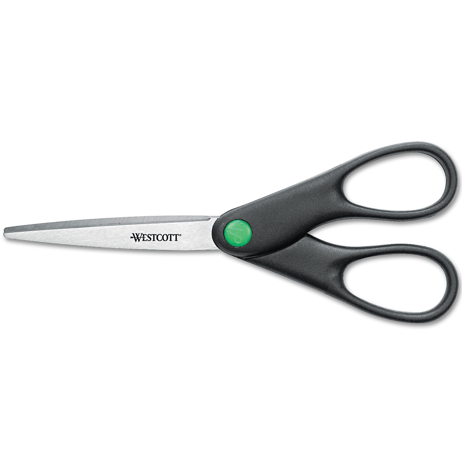 Westcott ACM44218 KleenEarth Recycled Stainless Steel Scissors, 7" Long, Black