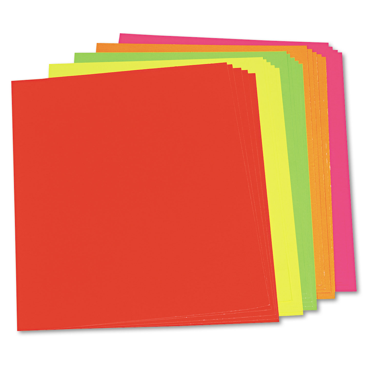 Pacon PAC104234 Neon Color Poster Board, 28 x 22, Green/Orange/Pink/Red/Yellow, 25/Carton