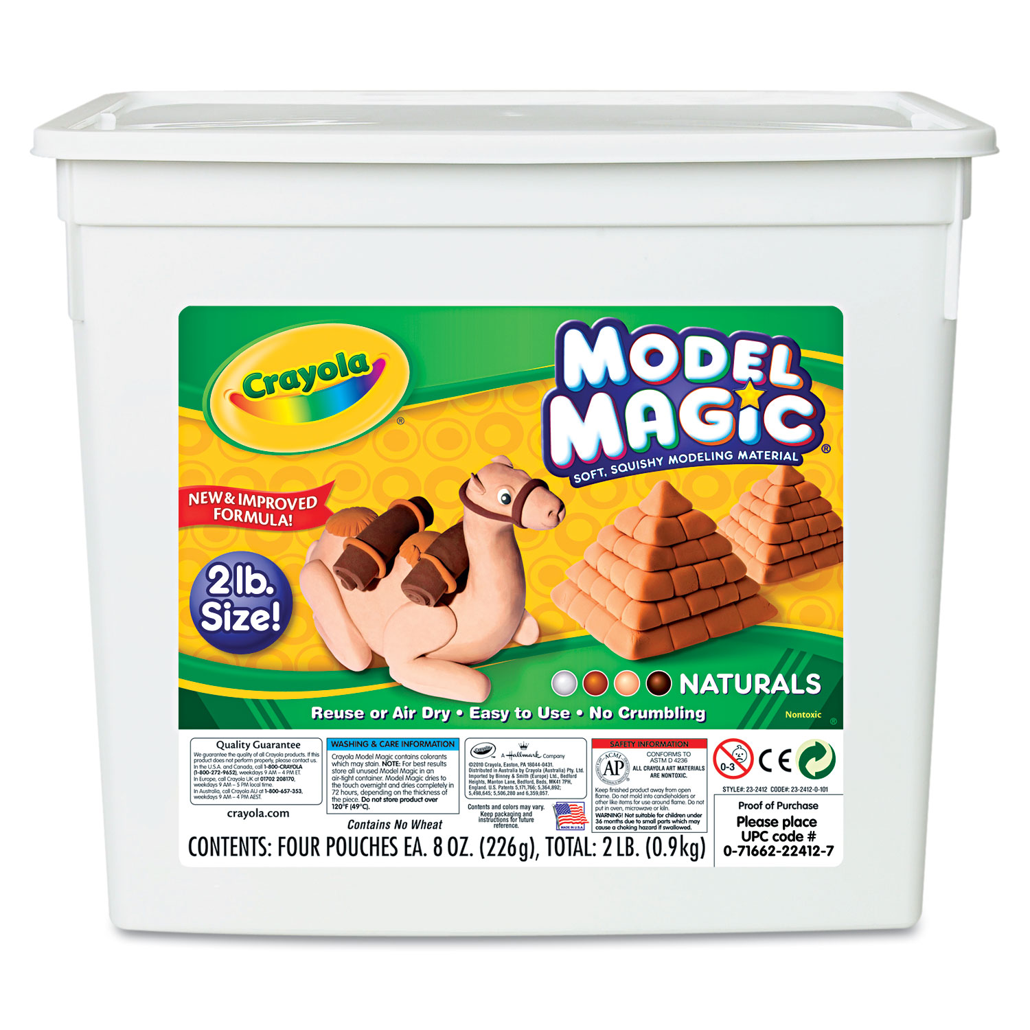 Crayola CYO232412 Model Magic Modeling Compound, Assorted Natural Colors, 2 lbs.