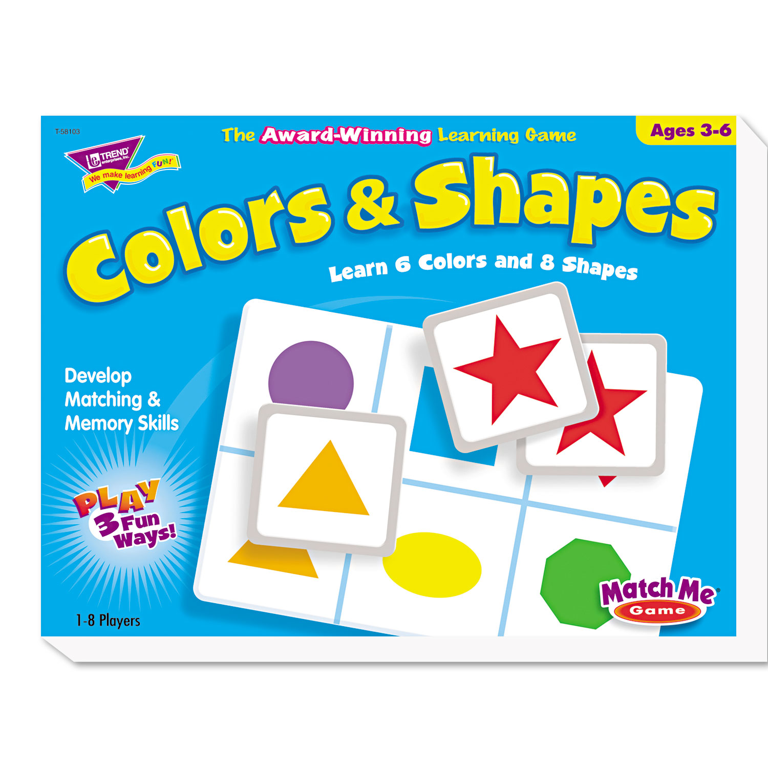 Trend TEPT58103 Colors and Shapes Match Me Puzzle Game, Ages 4-7