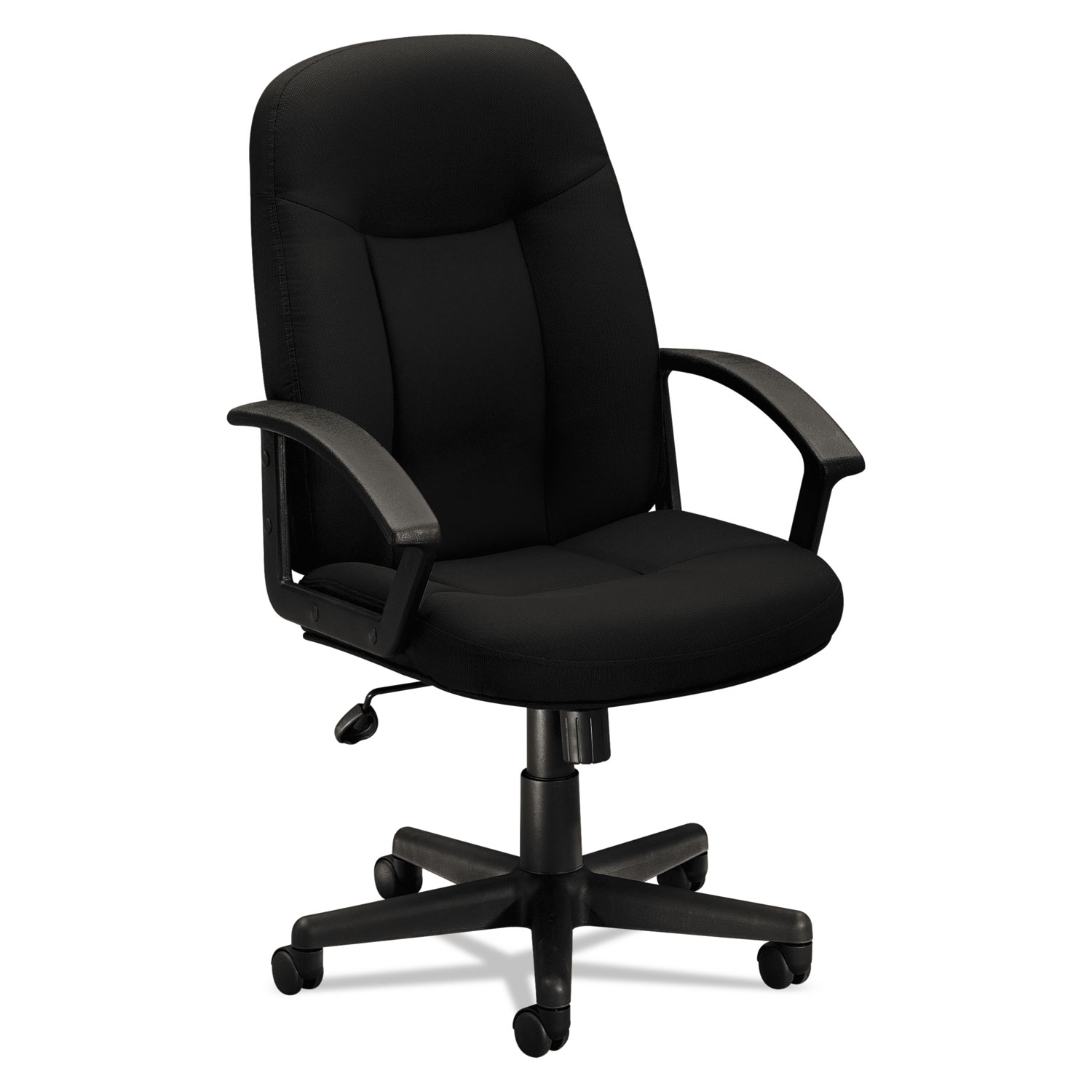 Basyx VL601 Series Executive High-Back Swivel/Tilt Chair, Black Fabric & Frame