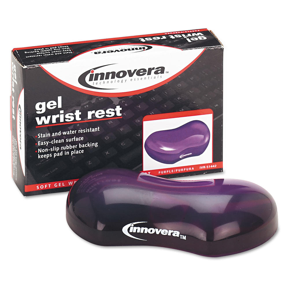 Innovera IVR51442 Gel Mouse Wrist Rest, Purple